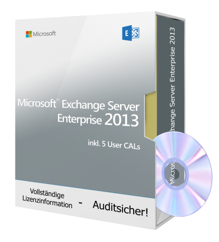 Microsoft Exchange Server Enterprise 2013 DVD incl. 5 User CALs