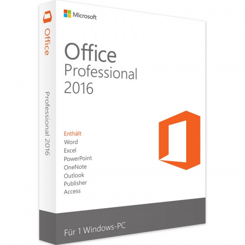 Microsoft Office 2016 Professional 1 PC Download Licence