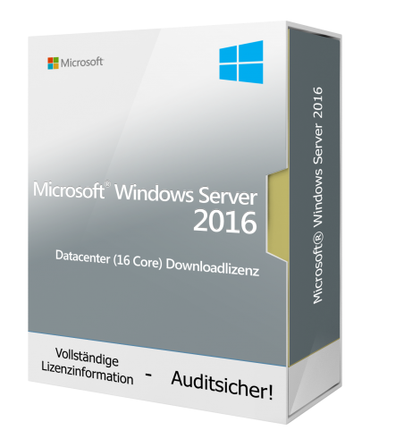 Microsoft Windows Server 2016 Datacenter (16 Core) Downloadlicense