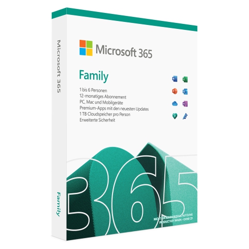 Microsoft 365 Family 6 User, 1 Year PKC Box