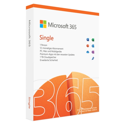 Microsoft 365 Single 1 User, 1 Year PKC Box